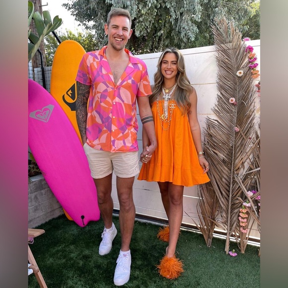 Show Me Your MUMU Sunset Daiquiri Blake Button Up Shirt Unisex - Picture 4 of 9